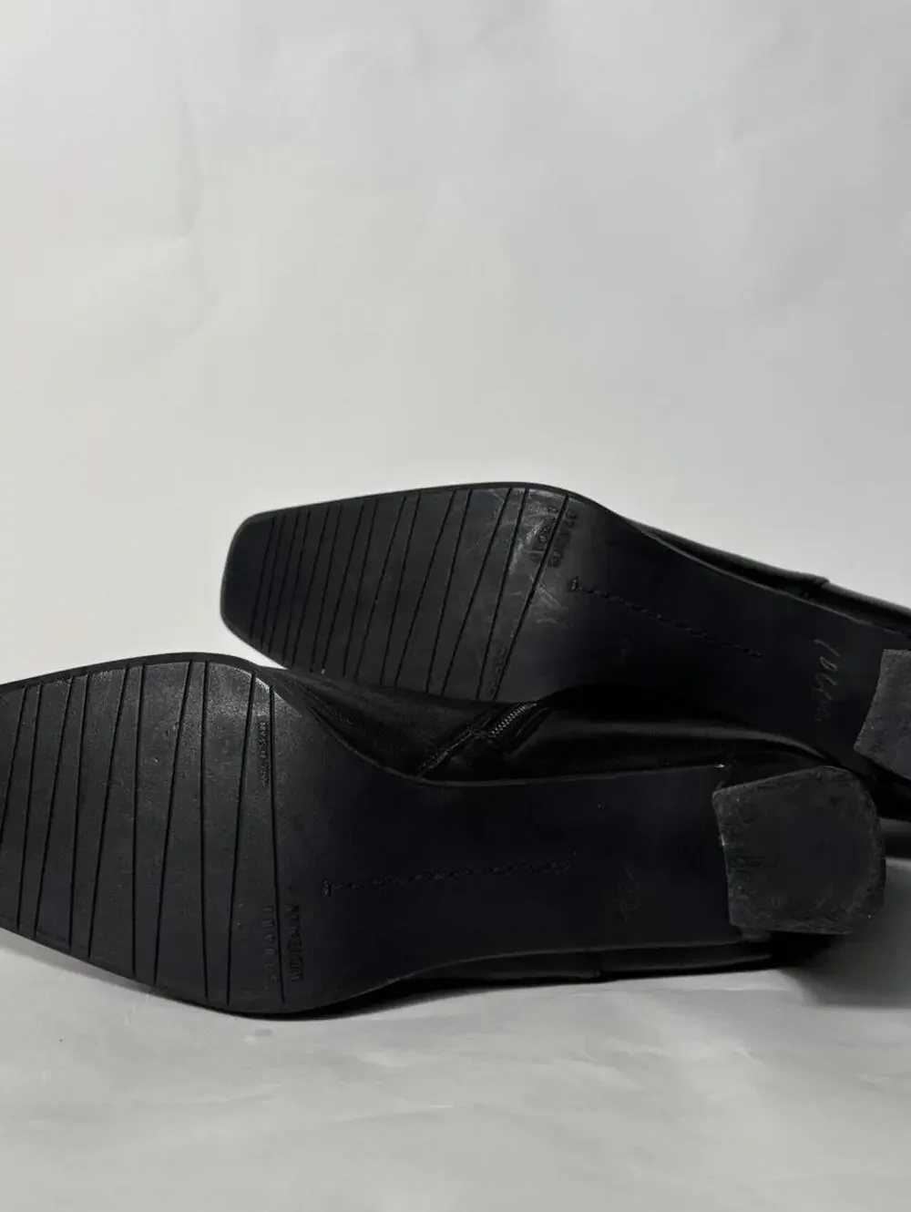 Vintage Stuart Weitzman Black Leather Ankle Boots Made in Spain Size 8.5